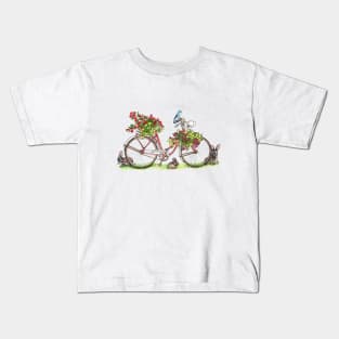 Bikes, Blooms, Bunnies and Birds Kids T-Shirt